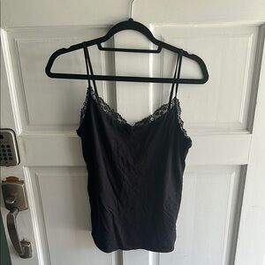 LOFT Black Lace Trim Camisole